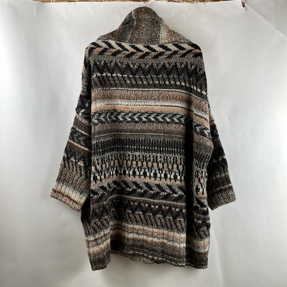 NWT PILCRO ANTHROPOLOGIE Emilie Shawl Collar Chunky Knit Cardigan Med/Large - Picture 8 of 8